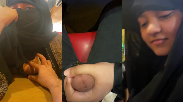 Restaurant Publicly Hot Girl Boobs – Giving Blowjob