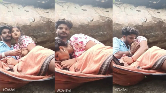 Beautiful Tamil Couple Blowjob in Hidden Place Record
