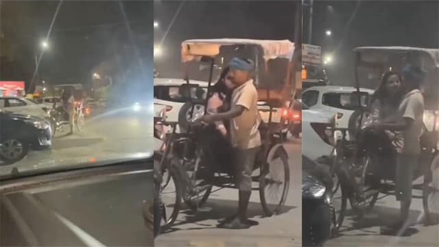 Road Rickshaw Puller – Girl Penis Grab Hard Exposed