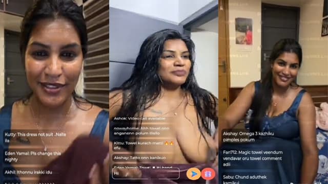 Mallu Reshma Rechu Nip Slip Extended live Show