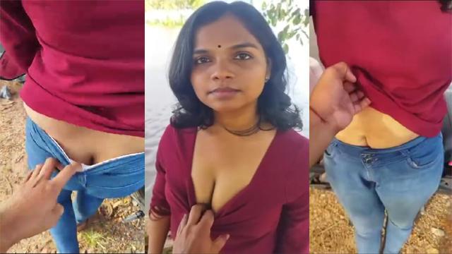 Slim Girlfriend Outdoor Fun With boyfriend Mamakutty