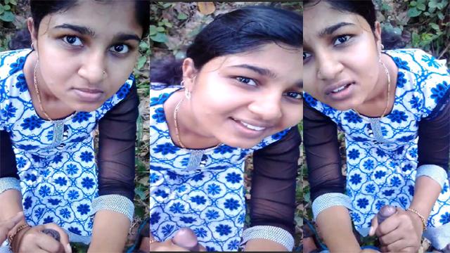 Innocent Girl Outdoor Rubbing Blowjob Fucking