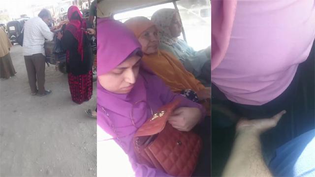 Horny Guy Touching Aunty Big Ass On A Ride Car